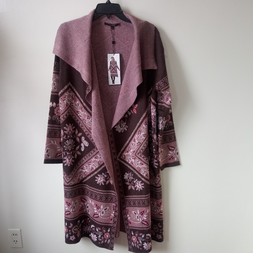 Women's Floral Knit Cardigan